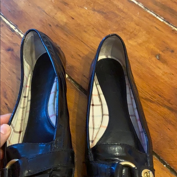 Coach Black Patent Leather Loafers. - Picture 5 of 8